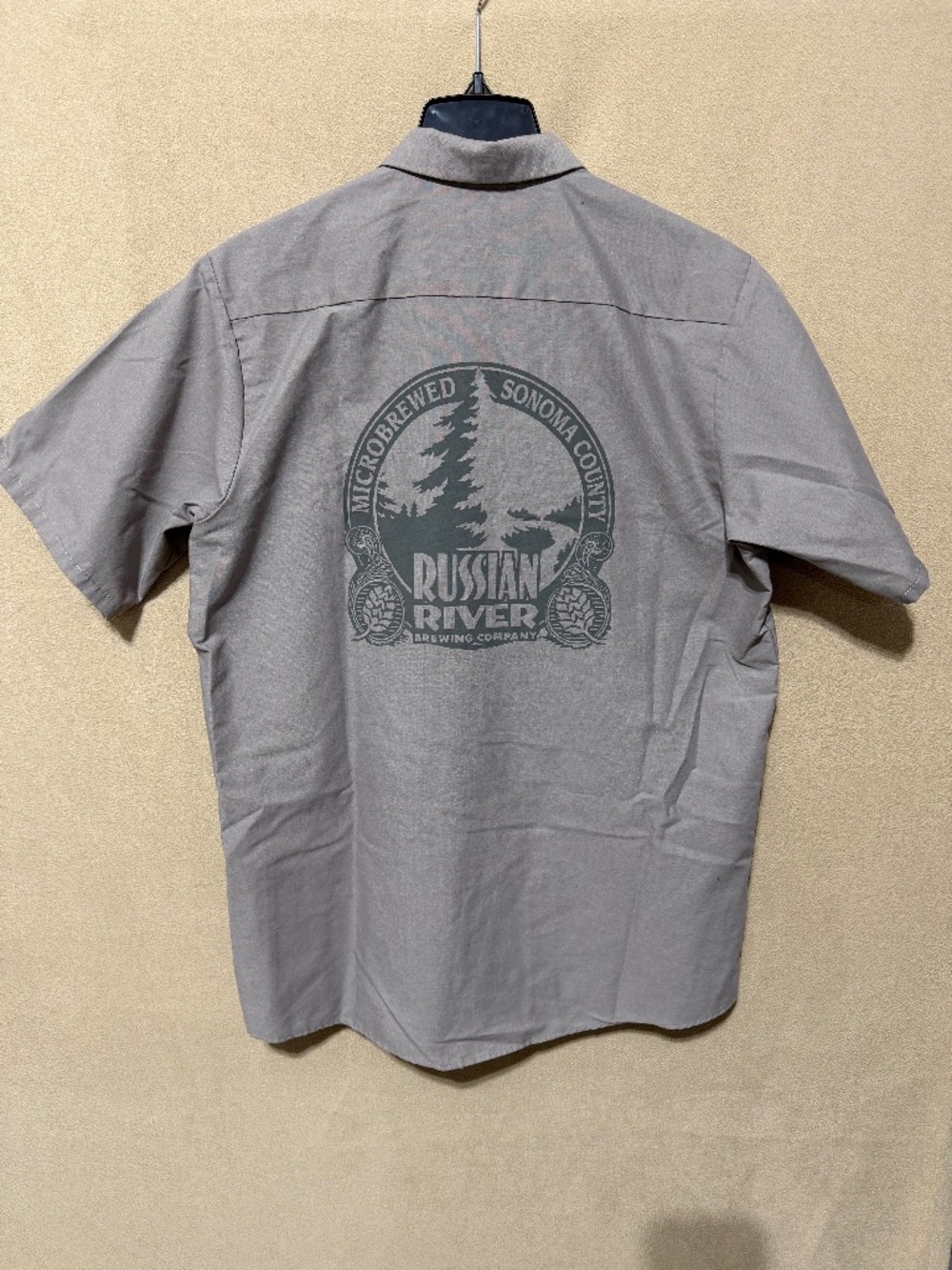 Russian River Brewing Co Red Kap Work Shirt Men's L Gray Pliny Craft Beer